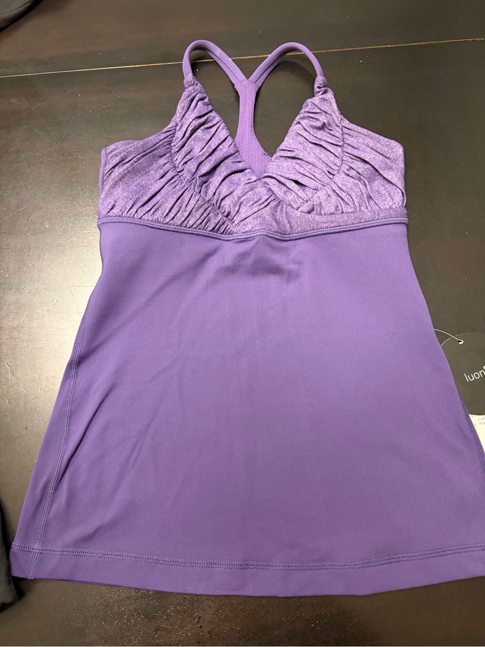Purple Ruched Lululemon V-Neck Tank Top size 4